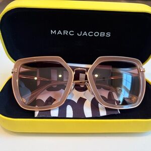 Marc Jacobs Rose Gold Geometric Sunglasses